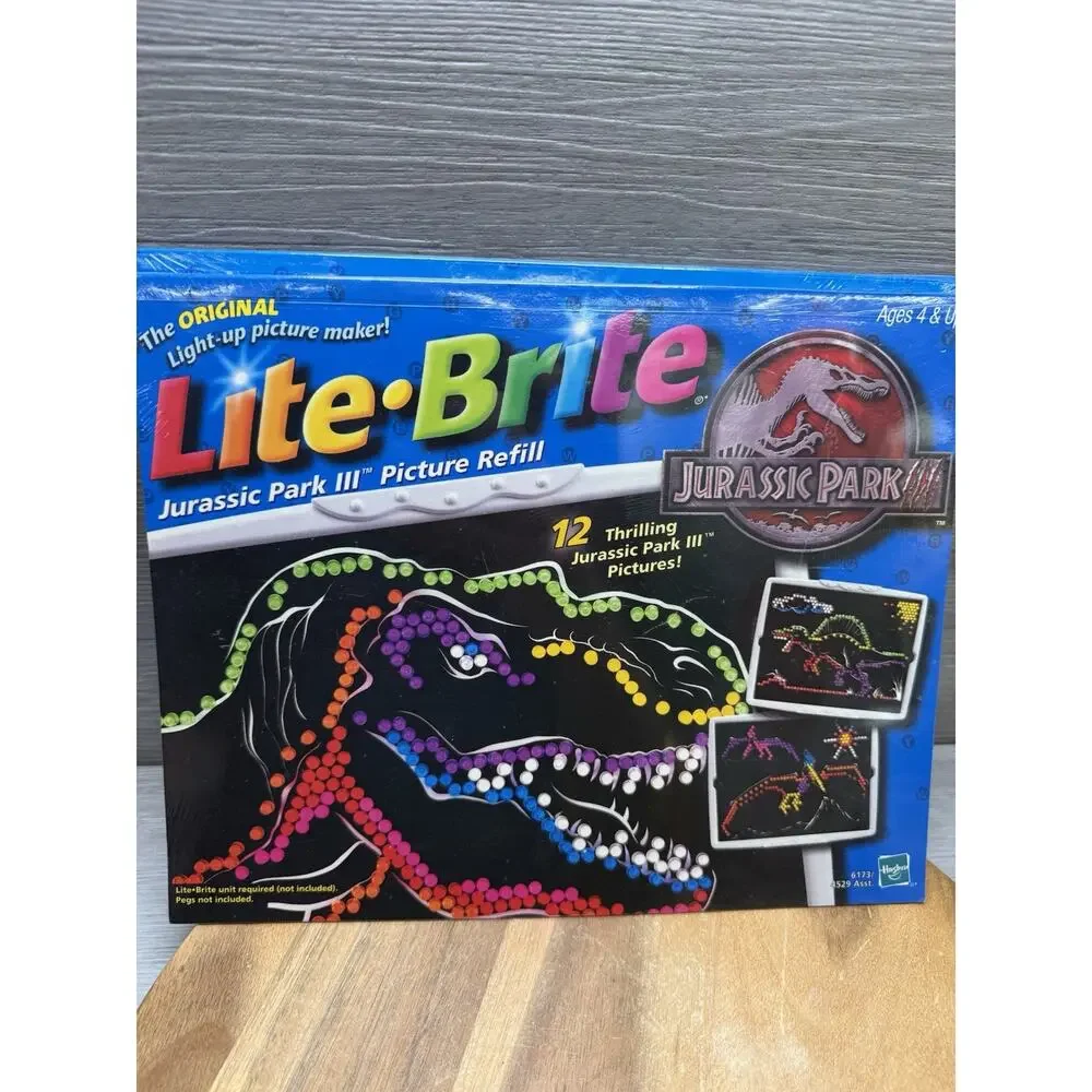 Lite Brite Lot Of 3. Powder Puff Girls. Jurassic Park. Wizard Creations. Refills